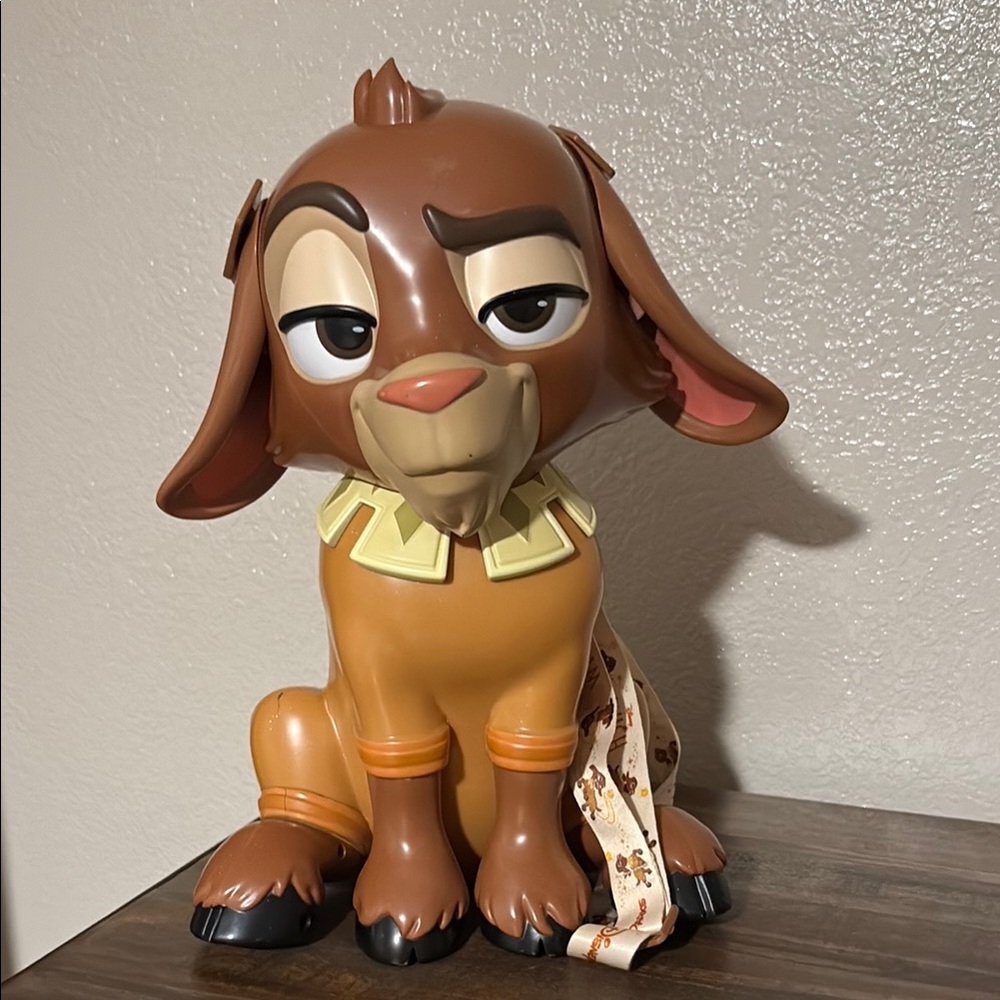 Disney Parks Wish Popcorn Bucket Asha's Goat Valentino With Lanyard